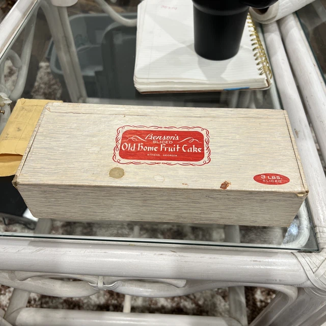 BENSON'S OLD HOME Fruit Cake 3 Lbs Vintage Box, Athens, 20.00