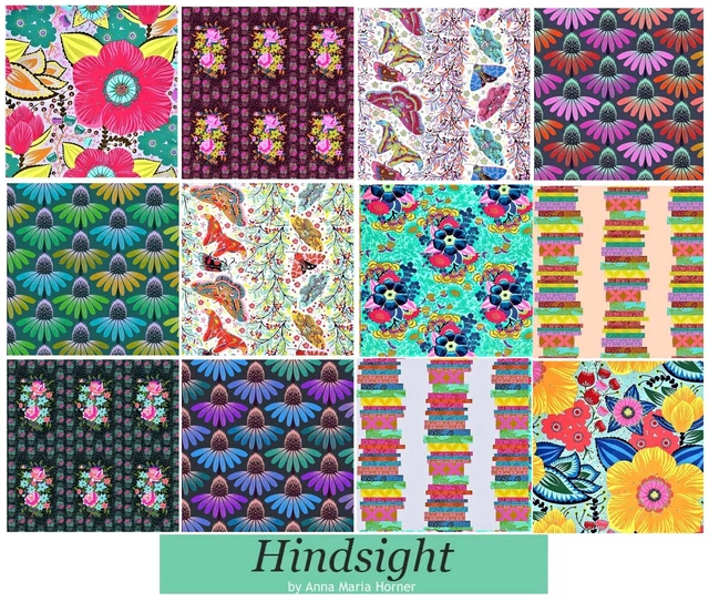 HINDSIGHT by Anna Maria Horner 12 fat quarter bundle 100% cotton fabric