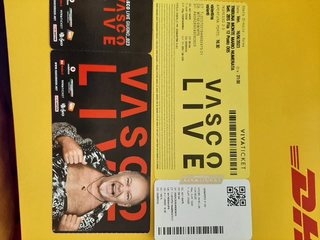 2 biglietti Vasco Rossi a Roma il 16 giugno tribuna numerata