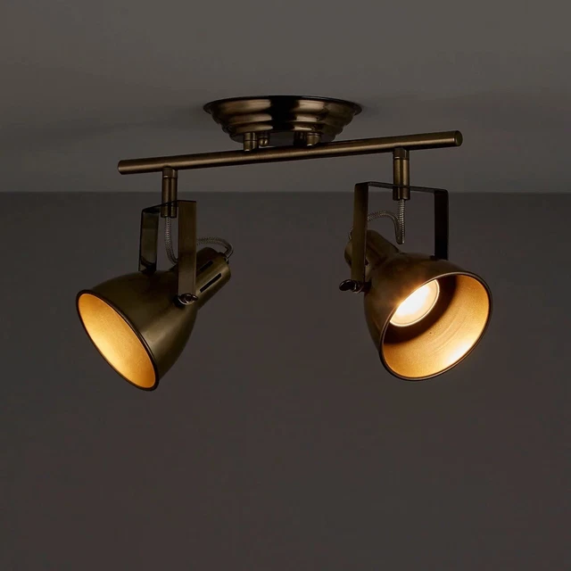 Asterion Satin Chrom Effekt netzbetrieben 2 Lampen Strahler - UVP: £30