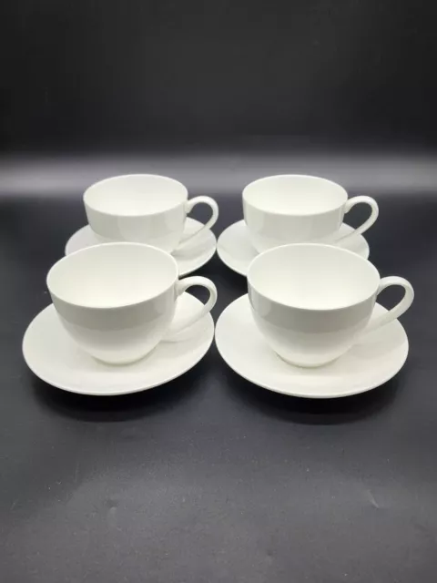 Maxwell & Williams Cashmere Bone China Cup Saucer Set Of 4 White