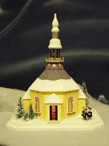 Seiffener Kirche Lichterhaus 35 cm Kurrende mittelgroß Weihnachtshaus NEU