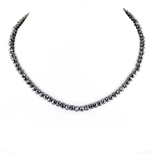 5 mm Certified Black Diamond Unisex Statement Necklace Worn By BaseBall Players