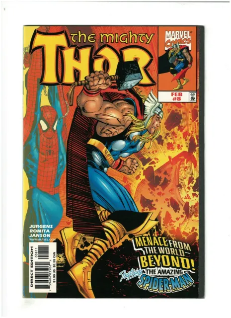 Thor #8 VF+ 8.5 Marvel Comics 1999 Dan Jurgens, Spider-man app.