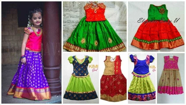 Baby pattu best sale pavadai neck designs
