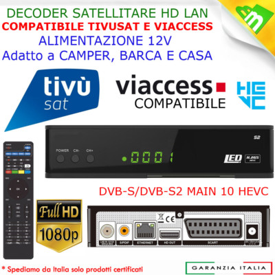 Amiko Tivusat Decoder Satellitare Amiko Mini Full HD Con Scheda Inclusa Compatibile 