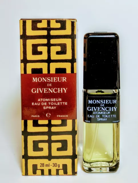 VINTAGE MONSIEUR de GIVENCHY OLD FORMULA - 28 ML - VAPORISAEUR PRE BARCODE