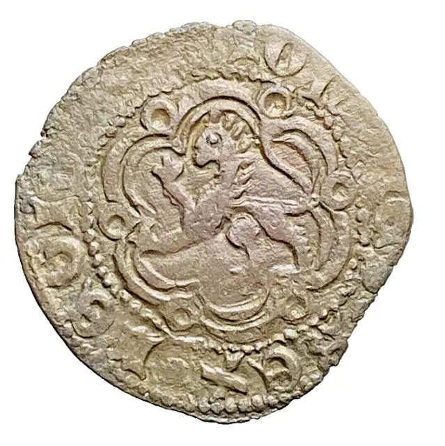 Spain 1406-1454 Juan II billon Blanca lion/castle