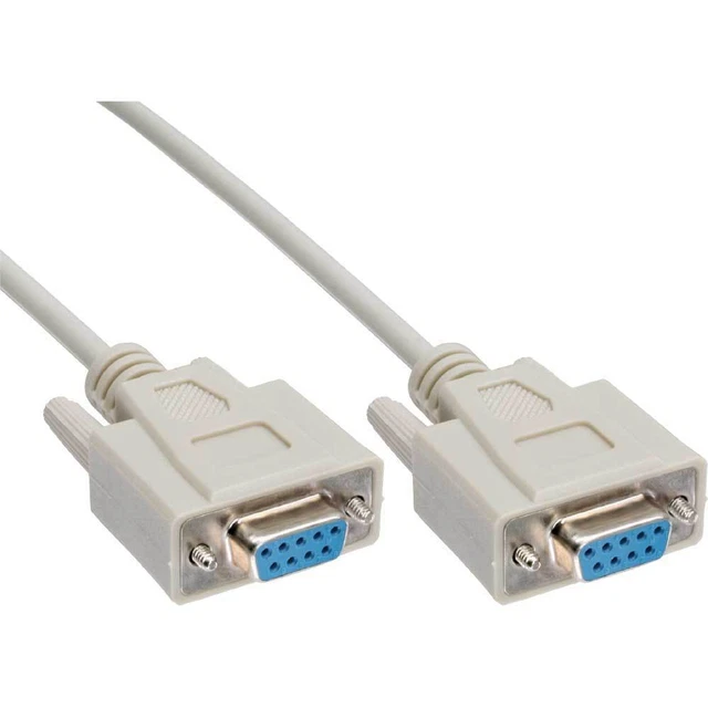 10x Serielles Kabel, InLine©, 9pol Bu/Bu, 1:1 belegt, 1,8m