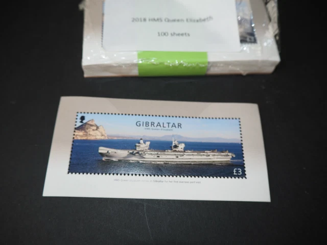 Gibraltar 2018, Block " HMS"Queen Elizabeth" **/MNH, MiNr. Bl.18(100), ME 800,-