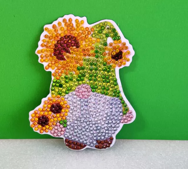 Diamond Art Painting SUNFLOWER Gnome Handmade by BELLFROGGIE #2 Magnet