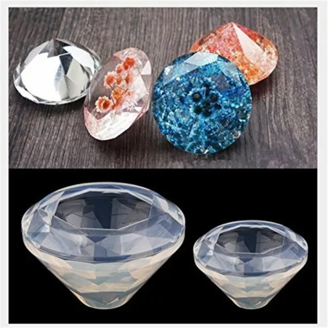 1pc Transparent Diamond Silicone Molds Dried Flower Resin Mold Jewelry Making Su