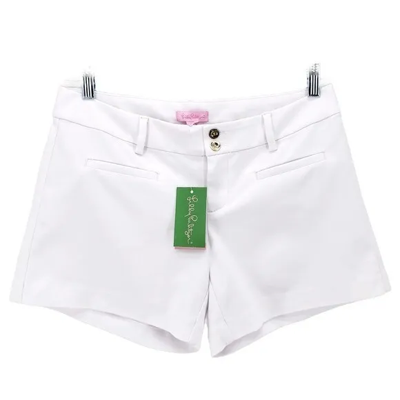 NWT LILLY PULITZER Joette Stretch Dinner Shorts Resort White