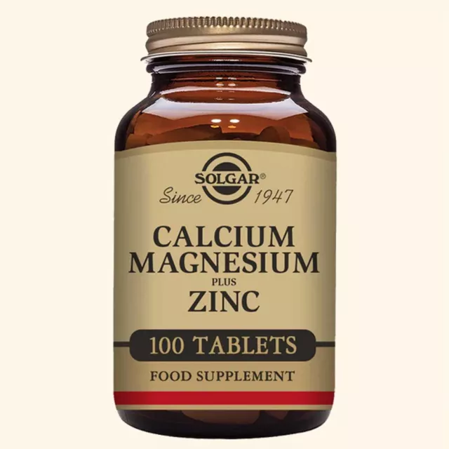 Calcium Magnesium Plus Zink Mineral vegane Tabletten von Solgar - 250