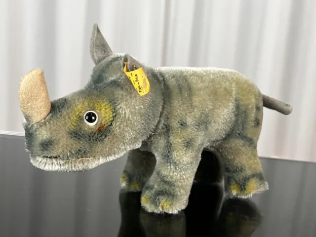 Steiff Stofftier Tier Nashorn 11 x 19 cm. - Top Zustand