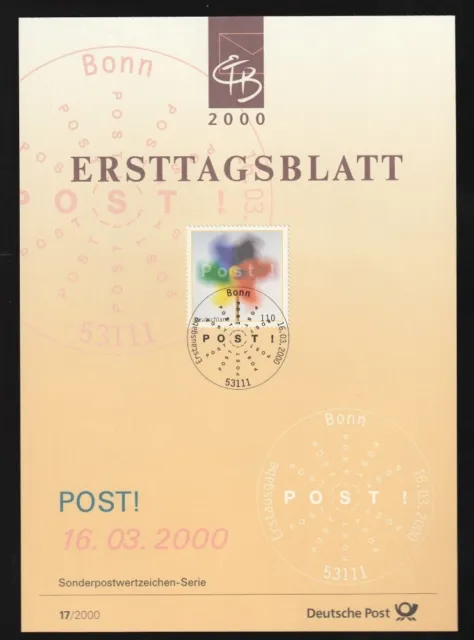 BRD Ersttagsblatt Post Windrad ETB 17-2000