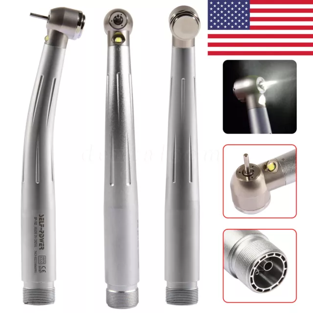 LED E-generator Dental Fiber Optic High Speed Handpiece 2 Holes Triple Spray NSK