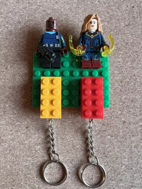 Custom Made Upcycled Minecraf t Mini Figs, Lego Key Holder With 5X Lego  Keyrings 