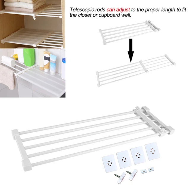 EXTENDABLE CLOSET ORGANISER Wardrobe Storage Divider Rack for Cupboard