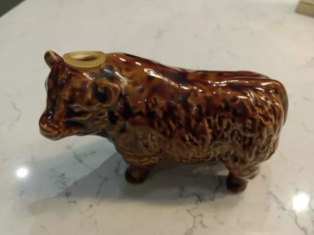 Vintage Rutherford's Scotch Whisky Miniature Bull Decanter