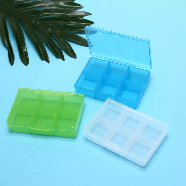 1 pz custodie per mini pillole colore casuale deposito di droga 6 slot scatola per pillole scatola di stoccaggio H*wl
