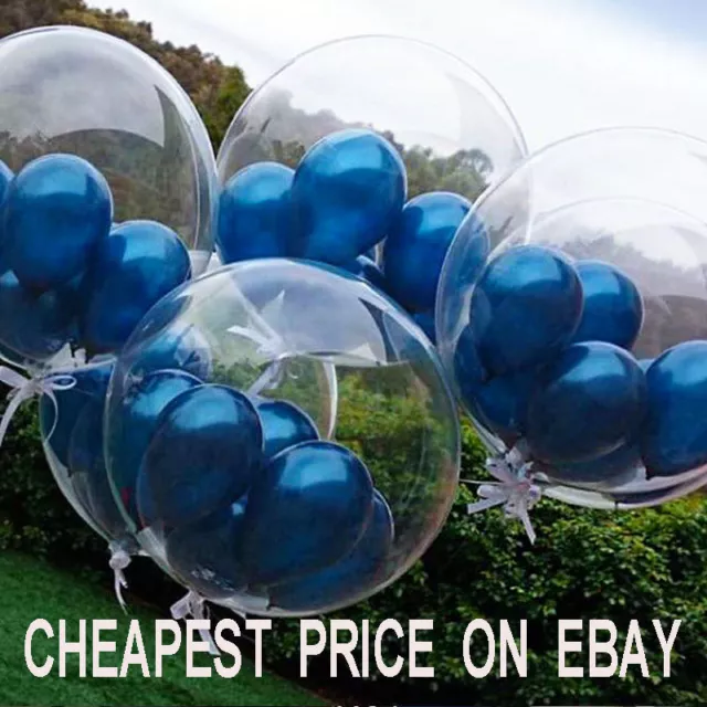 CLEAR Latex PLAIN BALOONS BALLONS helium BALLOONS Quality Party Birthday Wedding