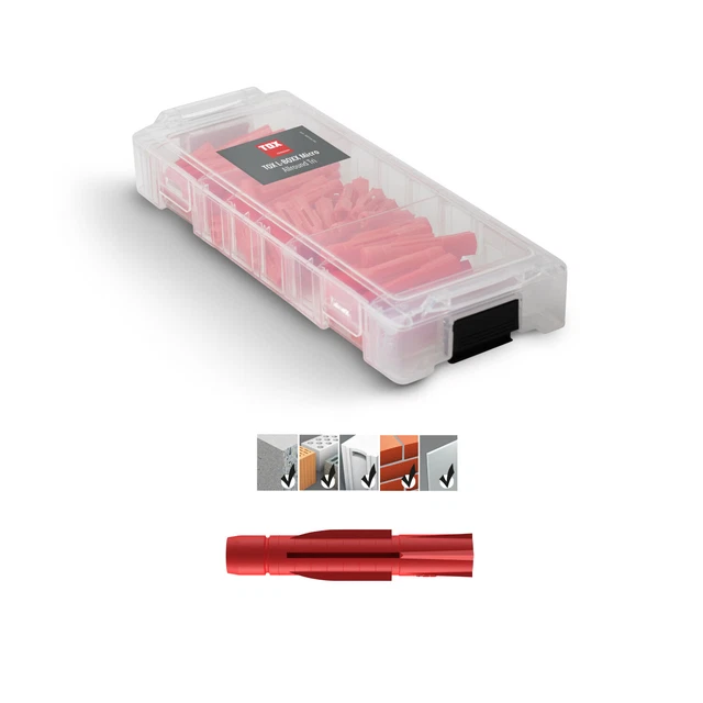 Valigia assortimento TOX L-Boxx Micro Allround Tri tasselli multiuso 6 8 10 mm 95 pezzi