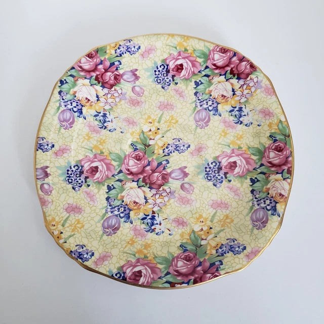 2 Royal Winton Grimwades Welbeck Tea Trios Cup Saucer & Plate Yellow Chintz 1995 8