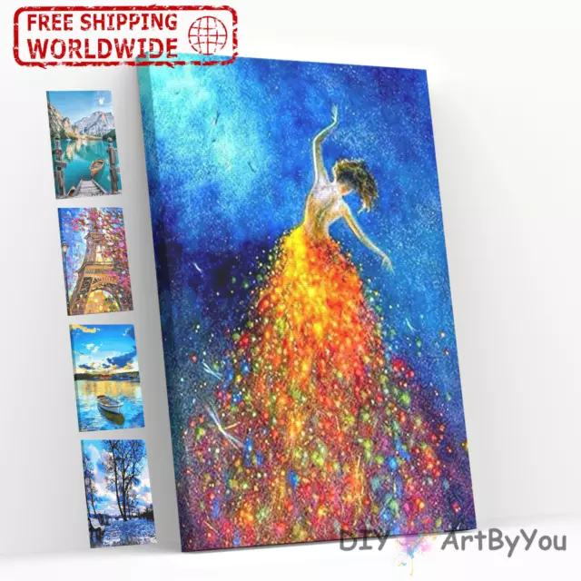Paint By Numbers Adults kids Beach Seagull DIY Painting Kit 40x50CM Canvas