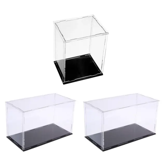 Cube de comptoir de vitrine transparente en acrylique pour statue de poupées