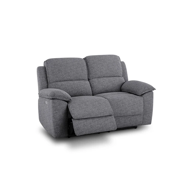 OAK FURNITURELAND GOODWOOD Santos Steel Electric Recliner Sofa RRP £
