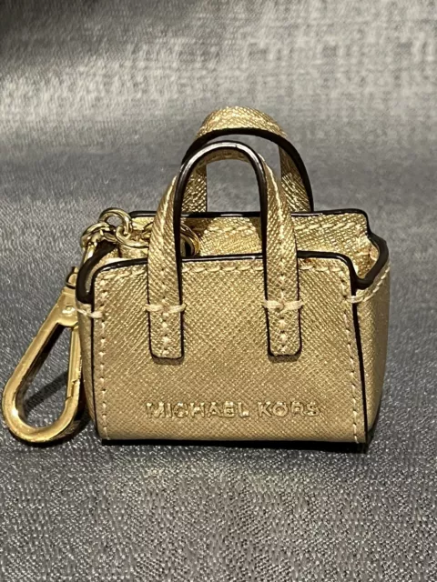 AUTHENTIC MICHAEL KORS Gold Keyring Bag Charm 29.99 PicClick UK