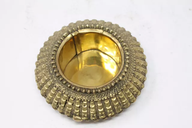 Vintage Origianl Brass Silver Plated Bracelet / Change Bowl / Ashtray NH6821 2