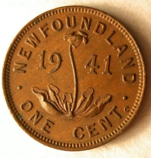 1941 NEWFOUNDLAND CENT - Excellent Low Mintage Coin - Premium Vintage Bin #2
