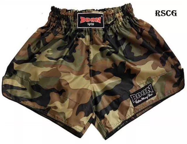 BOON BOXING SHORTS MILITARY CAMO GREEN RETRO S M L XL XXL Free shipping