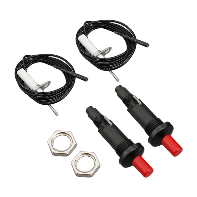 Kit Accensione Weber Kit Ricambio Accensione Per Griglia A Gas Weber Q Serie - Pulsante Piezoelettrico, Elettrodo Ceramico Kit Accensione GPL E NG