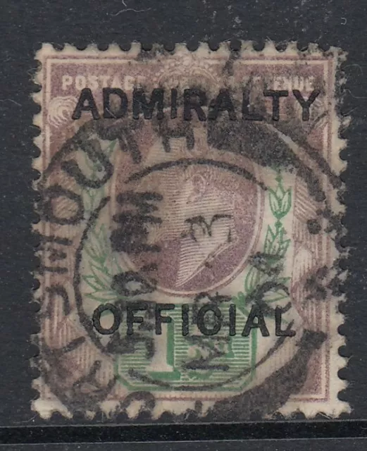 1903 SGO103 1½d Dull Purple & Green Admiralty Official - used with CDS