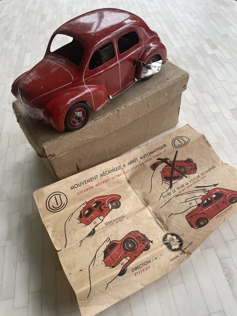 RENAULT 4CV 1954 police 1955 1/87 HO Atlas Duo Universal Hobbies 4 cv