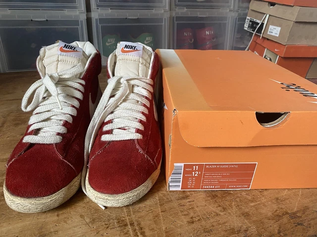 nike blazer hi suede vintage red
