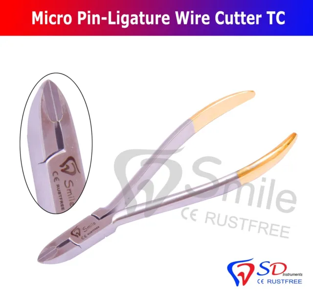 Alemán Micro Pin-Ligature Alambre Cortador TC 13cm Fino Arco Dental Alicates Ce