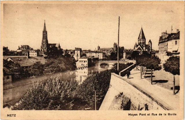 CPA AK METZ - Medium Bridge and Rue de la Garde (650949)