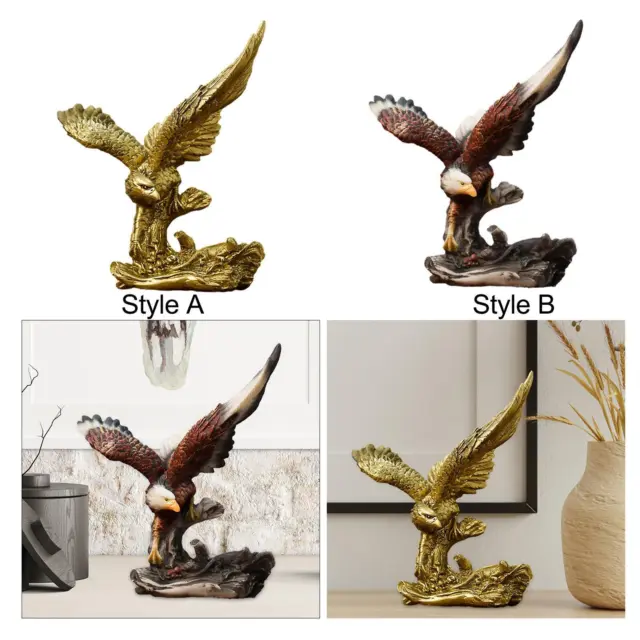 Figurine d'aigle en résine, cadeau d'anniversaire créatif, Sculpture animale,