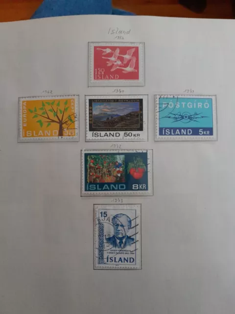 Kleine Sammlung Island 6 Marken