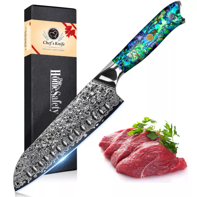 Damascus Santoku Knife Kitchen Knife  67 layers VG10 Damascus Steel Sushi Knife