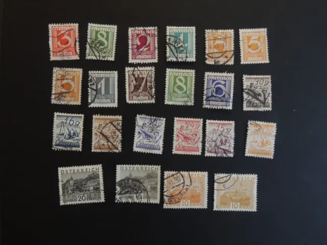 Briefmarken „22x Österreich teilw. Falz wie abgebildet (40)“