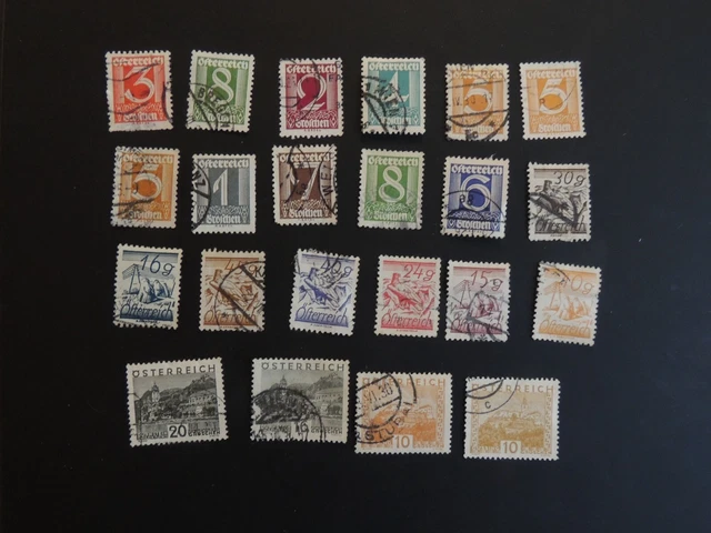 Briefmarken „22x Österreich teilw. Falz wie abgebildet (40)“
