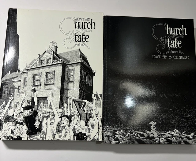 Dave Sim Church & State Volume1& 2 Paperback Cerebus Book #3 &4  VG