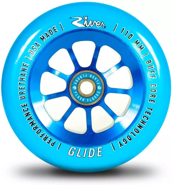 River Glide Stunt Scooter Rollen 2-Pack Complete 110mm - Blau