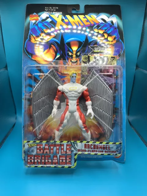 1996 Toy Biz X-MEN Battle Brigade ARCHANGEL Marvel Comics Red Variant