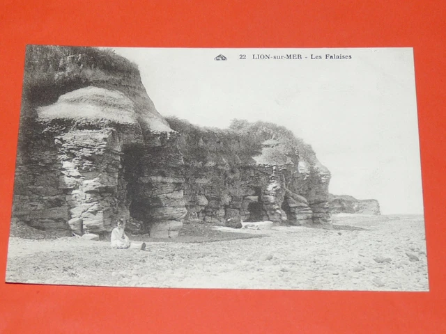 Cpa 1920 Carte Postale France Lion-Sur-Mer Calvados 14 Falaises